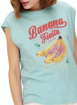 T-Shirt Only Banja Banane Blau für Damen