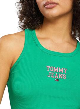 Top Crop Tommy Jeans POP DROP Grün für Damen