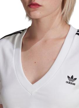 Top Crop Adidas Adicolor Weiss für Damen