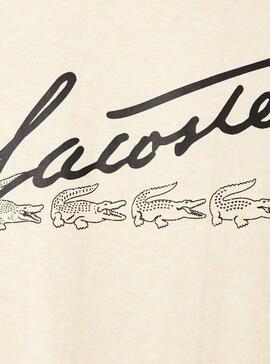 T-Shirt Lacoste Signature Gelb für Herren