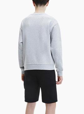 Sweatshirt Calvin-Klein-Logo Grau für Junge