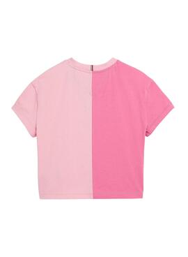 T-Shirt Tommy Hilfiger Two-Tone Pinke für Mädchen