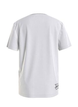 T-Shirt Calvin Klein Logotipo Weiss für Junge