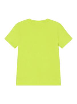 T-Shirt Calvin Klein Logo Brillante Gelb Junge