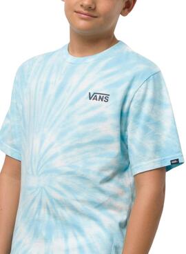 T-Shirt Vans Tie Dye Blau Und Weiss für Junge