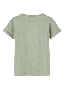 T-Shirt Name It Jans Grün für Junge