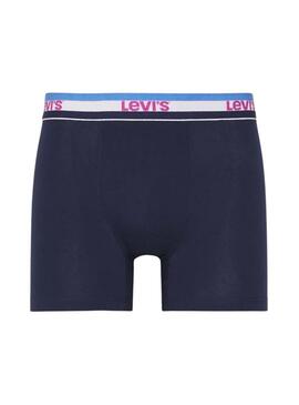 Box Gift 3 Boxer Levis Blau für Herren