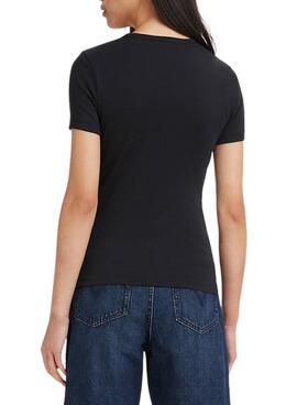T-Shirt Levis Rib Baby Schwarz für Mujer