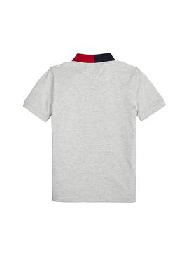 Poloshirt Tommy Hilfiger Colorblock Grey für Kind