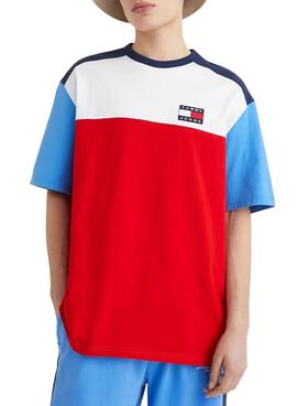 T-Shirt Tommy Jeans Colorblock Badge Multicolor