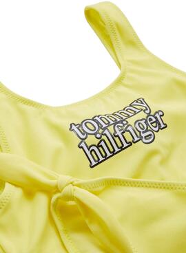 Bikini Tommy Hilfiger Logo Gelb für Mädchen