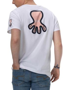 T-Shirt El Pulpo Triple Icon Weiss für Herren