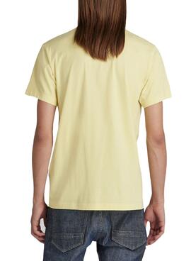 T-Shirt G-Star Raw Gelb für Herren