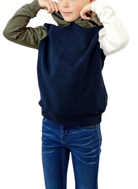 Sweatshirt Name It Colourblock Marineblau für Junge