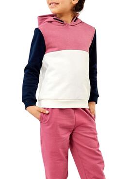 Sweatshirt Name It Colourblock Pinke für Mädchen