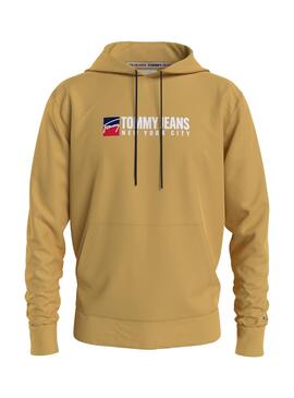 Sweatshirt Tommy Jeans Entry Athletics Camel Herren
