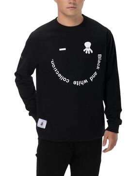 Sweatshirt El Pulpo Smile Schwarz für Herren