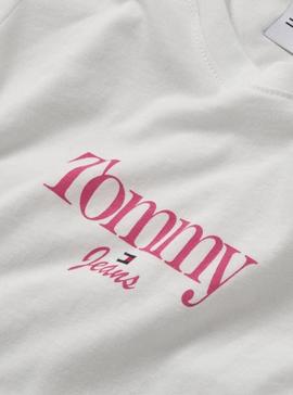 T-Shirt Tommy Jeans Skinny Essential Weiss Damen