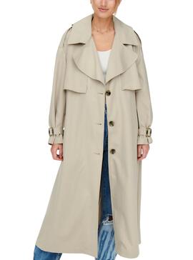 Trenchcoat Only Dina Wide Beige für Damen