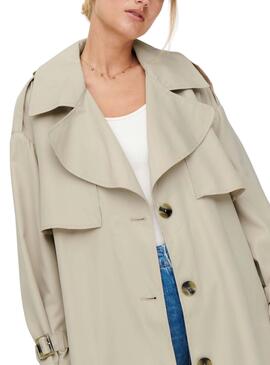 Trenchcoat Only Dina Wide Beige für Damen
