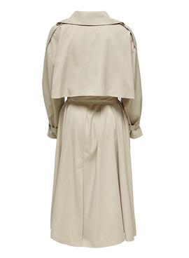 Trenchcoat Only Dina Wide Beige für Damen