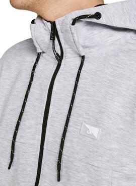 Sweatshirt Jack & Jones Reissverschluss Grau Herren