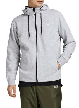 Sweatshirt Jack & Jones Reissverschluss Grau Herren