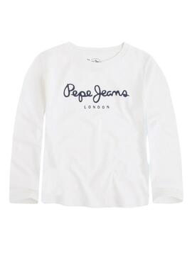 T-Shirt Pepe Jeans New Herman Weiss für Junge