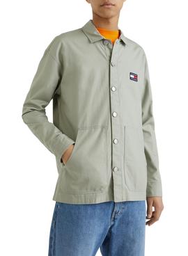 Überhemd Tommy Jeans Twisted Flag Grün Herren