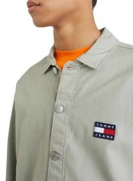 Überhemd Tommy Jeans Twisted Flag Grün Herren