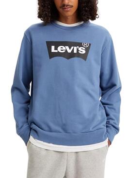 Sweatshirt Levis Standard Graphic Crew Blau Herren