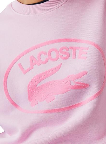 Lacoste on sale sweatshirt pink