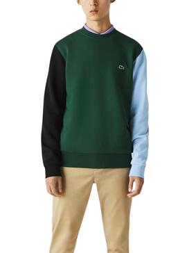 Sweatshirt Lacoste Colorblock Grün für Herren