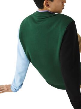 Sweatshirt Lacoste Colorblock Grün für Herren