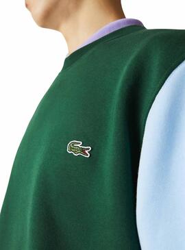 Sweatshirt Lacoste Colorblock Grün für Herren