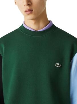 Sweatshirt Lacoste Colorblock Grün für Herren