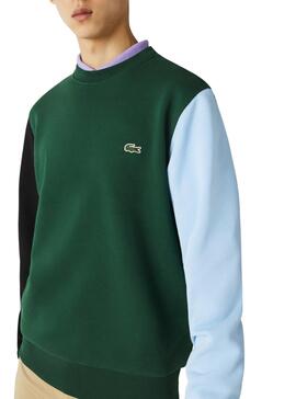 Sweatshirt Lacoste Colorblock Grün für Herren