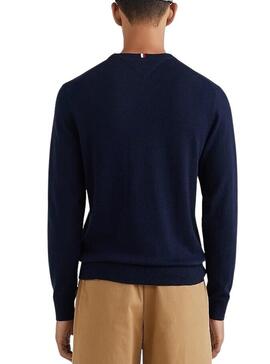 Pullover Tommy Hilfiger Pima Marineblau für Herren