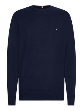 Pullover Tommy Hilfiger Pima Marineblau für Herren