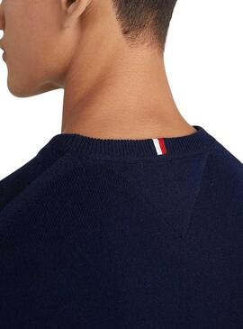 Pullover Tommy Hilfiger Pima Marineblau für Herren