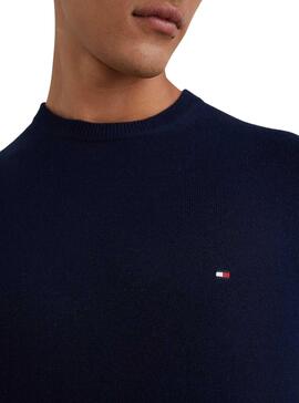 Pullover Tommy Hilfiger Pima Marineblau für Herren