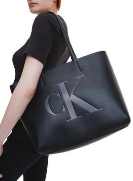 Shopper Calvin Klein Sculpted Schwarz für Damen