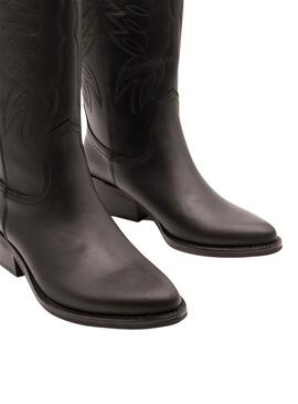 Stiefelette Cowboy Dakota Boots Schwarz für Damen