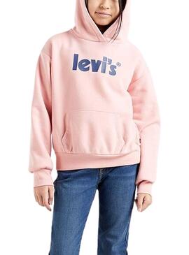 Sweatshirt Levis Poster Logo Rosa für Mädchen