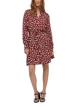Kleid Vila Paya Printed Bordeaux für Damen