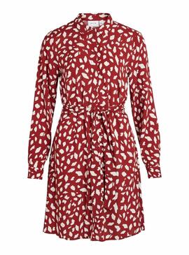 Kleid Vila Paya Printed Bordeaux für Damen