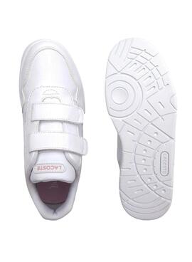 Lacoste white hot sale velcro shoes