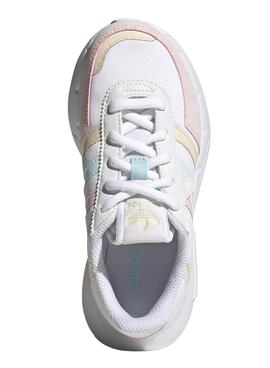 Sneakers Adidas Retropy F2 für Mädchen Weiss