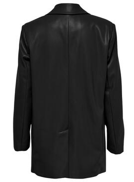 Blazer Only Lana Kunstleder für Damen Schwarz