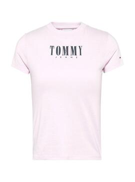 T-Shirt Tommy Jeans Baby Essential Damen Rosa